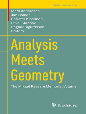 cover image of Analysis Meets Geometry